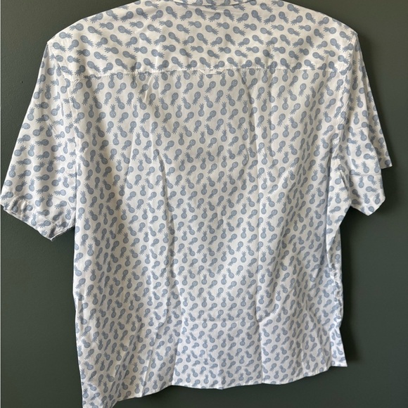 1901 Regular Fit Fairview Wash Men's Pineapple Button Down - Picture 3 of 4